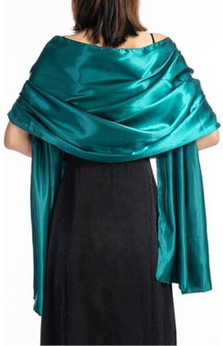 GreatRise Elegant Transparent Stola für Abendkleider Lang Satin Schal Leicht Seidensatin Stolen Sommer Umschlagtuch Dünn Wraps Festlich Schultertuch Halstuch für Hochzeit Alltag