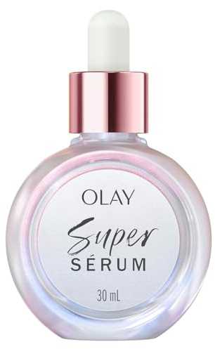 Olay Super Serum 5-i-1 fördelar, fuktgivande serum 30 ml, med C-vitamin, niacinamid och E-vitamin, skimrande och slät hud