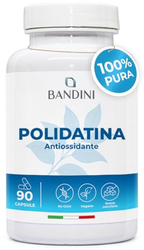 Bandini® Polidatina Pura 100mg Polygonum Cuspidatum – Antiossidante Naturale, Alta Concentrazione, 90 Capsule Vegane e senza OGM - Precursore del resveratrolo - Made in Italy