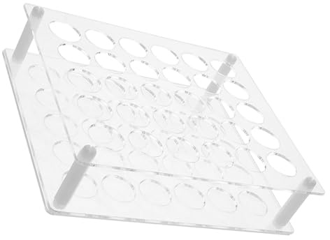 VILLCASE Présentoir à Rouges à Lèvres en Acrylique Transparent 30 Emplacements Support de Maquillage pour Organisation de Gloss et Soins Peau Rangement de Comptoir pour Cosmétiques
