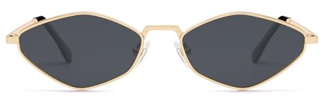 SOJOS Occhiali da Sole Moderni Piccoli Polarizzati Donna Uomo Vintage Stretti Design Irregolare UV400 SJ1233, Grigio