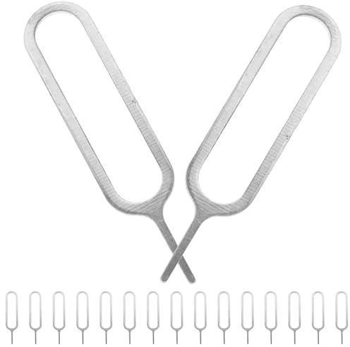 FONDOTIN 500 Pezzi Ago Sim per Espulsione Vassoio Scheda Sim in Metallo Argento per Smartphone e Tablet Accessorio Compatto per Manutenzione Dispositivi Mobili
