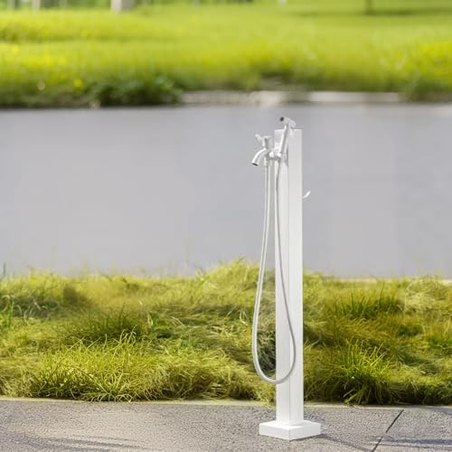 qodxcrfv Robinet d'Extérieur Vertical en Acier Inoxydable, fontana da giardino esterno, Design Moderne et Élégant, Hauteur 60cm ou 95cm, Antigel Intégré, Pour Jardin, Terrasse, Villa