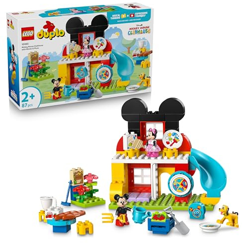 LEGO DUPLO | Micky Maus Wunderhaus mit Minnie und Pluto - Pädagogisches Feinmotorik Spielzeug für Kleinkinder - inkl. 3 Figuren & Toodles - Geschenk für Jungen & Mädchen ab 2 Jahren - 10465