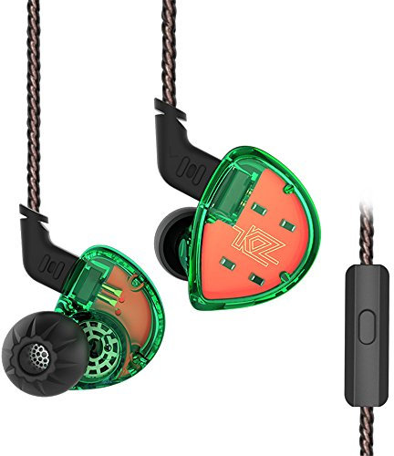 Yinyoo KZ ES4 Auricolari in Ear con Microfono con Filo in Ear Cuffie, Bass HiFi Auricolari in Ear Monitor per Esercizio Palestra