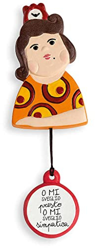 EGAN Formella Sveglio Le Chicche in Ceramica con Magnete da Appendere, 6x9(H) cm