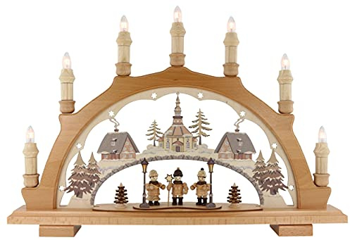 Lenk & Sohn - Schwibbogen Sternsänger, Bild coloriert - 49x36cm