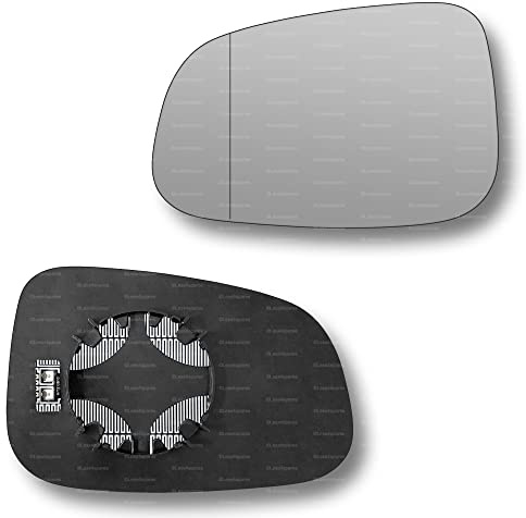Less4spares Replacement Wing Mirror Glass Left Compatible with Volvo V50 2009-2012 CLIP-ON Passnager Near Side N/S Heated with Blind Spot