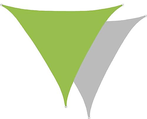 Amunpitic Tende A Vela per Esterno Triangolari 6x6x6m, Vela Ombreggiante Parasole con Fune, Tenda Velo Sole Traspirante, 95% Resistente ai Raggi UV per Giardino Balcone Terrazza
