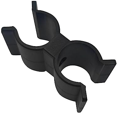 Folpus Double Pipe Clamp Black Nylon Clips 7/8-1in Marine RV Shelf PVC Plastic Shelf Pole Connector Double Port Pipe Clamp Connection Tube Clamps Clips Buckle Shelf Pipe Linking Fastener Accessories