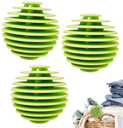 EXBERT Palline per bucato – Palline per lavaggio bucato, palline multistrato per bucato, anti-groviglio, riutilizzabili, palline antistatiche efficienti per lavatrice per asciugatura rapida
