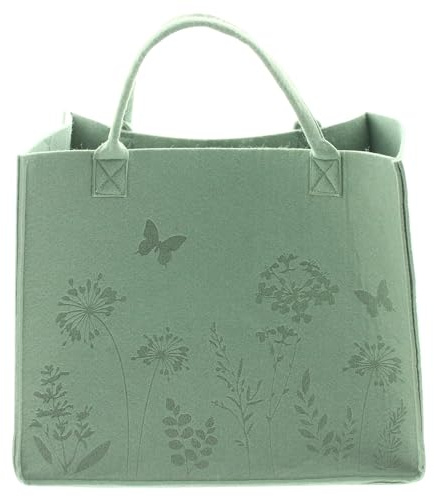 Shopper, Tasche Blumenwiese, Filz Maße: 40 x 24 x 33 cm, GH 46 cm