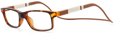 DIDINSKY Dikrik Lesebrille, Rechteckig Havana +2,5 | Patentiertes KRK 3-in-1-System: Bügel oder flexibles Band; entspiegelte, kratzfeste Gläser. Rund, eckig oder oval.