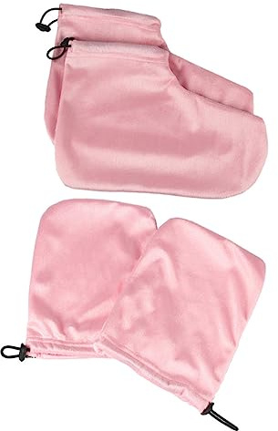 Healvian Lot De 2 Paires De Isolants En Coton Pour Les Pieds En Cire De Paraffine Pour Thérapie Des Mains Spa Usage Domestique