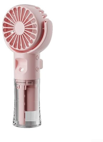 ZYWUOY Portable Misting Fan, Rotating Rechargeable Mist Humidifier Fans Mini Desktop Handheld Water Mist Spray Fan for Kid Student Travel Camping(for PINK)