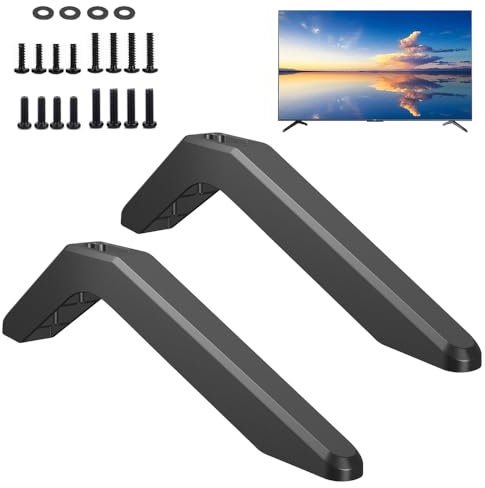 DAJASD Universal TV Ständer, TV-Sockelfüße, TV Standfuss mit Schraubenset, TV Halterung, TV Mounts, TV-standfüße für 32 40 49 50 55 Zoll LED LCD Fernseher, Fernseher bis zu 75kg