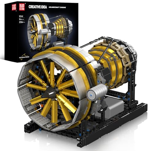 Mold King 10141 Tecnología Motor Avión Bloques de Construcción, 2256 Piezas Aeronáutico Maqueta como Juguetes/Regalo/Coleccionables