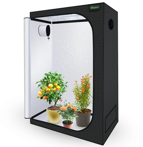 BOSYTRO Grow Tent, Tienda de Cultivo, Armarios Cultivo Interior, Carpa Hidropónica Oxford 600D de 120 x 60 x 180 CM para el Cultivo de una Amplia Gama de Frutas y Verduras en Interior o Exterior