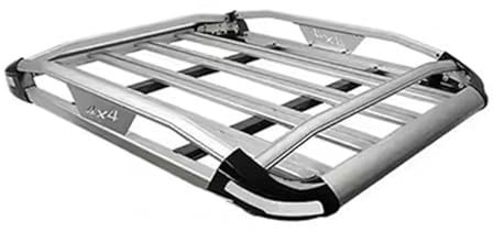 SIMICASE Dachgepäckträger Auto 127X96/140X100CM Autodach Sport Frachtkorb Relingträger(Silver 140x100x15 cm)