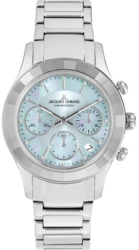 JACQUES LEMANS Damenuhr Venice Metallband Chronograph 1-2151K