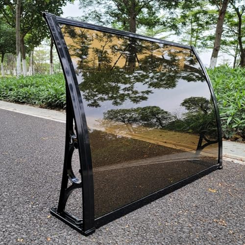 Auvent d'extérieur imperméable en aluminium marquise pour terrasse, auvent de porte élégant, auvent extérieur durable pour entrée, design moderne en aluminium