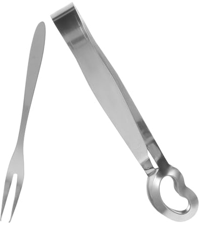 UTHCLO Pinces à Escargots Acier Inoxydable Fourchette Dents Antibrûlure Ustensiles pour Fruits de Mer Cuisine et Table