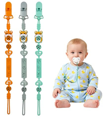 Einteilige Silikon Schnullerkette Hamster Schnullerhalter für Babys
