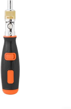 Valixirant 10 in 1 Ratchet Screwdriver Set with Multi-Angle Interchangeable Bits, Ergonomic Alloy Steel Handle, Portable Multi-Functional Tool for Household DIY Repairs, Red (Orange)