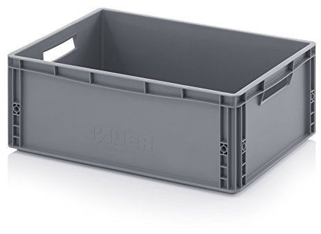 Auer Conteneur Euro 60 x 40 x 22 Eurobox caisse en plastique 60x40x22 conteneur de stockage gris empilable