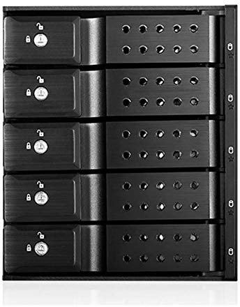 ISTAR BPN-DE350HD-BLACK Trayless 3x 5.25 to 5x 3.5 12Gb/s HDD Hot-swap Rack