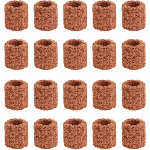 20Pcs Pottery Water Plant Fixed Ring for Aquarium Fish Tank Grass Holder No Bottom Sand Required for Small Aquatic Plant Decoration