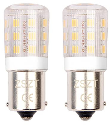 ZSZT BA15S led 12v 24v Ampoule Blanc chaud 3000K, baïonnette unique Contact 1156 1141 LED remplacement pour l’éclairage intérieur RV caravane bateau etc (Lot de 2)