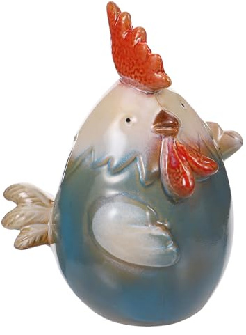 Milisten Keramik Spardose Huhn Sparschwein Hahn Münzbank Hahn Porzellan Statue Geld Sparen Münzbank für Kinder Münzzähler Glas Spardosen