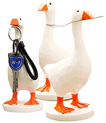 GRAPMKTG Magnetic Goose Key Holder Cute Home Decor Kawaii Room Office Table Desk Decor Aesthetic Funny Bedroom Decor Housewarming Gifts for Women Men1 Pack