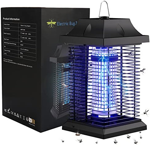 Dreamhigh® Lampada Antizanzare 4500V, 20W Luce UV Zanzariera Elettrica per il Giardino, 100 m² Effettivi Trappola per Insetti per Casa Giardino Interno Esterno