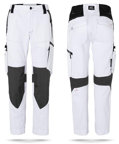 KÜBLER Workwear | KÜBLER Pulse Woman Bundhose | weiß/anthrazit | Größe 40
