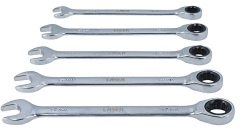 Laser 8510 Ratchet Ring Combination Spanner Set 5pc
