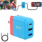 TreasLin Switch Dock, PD 36W USB C Cargador para Switch-OLED TV Base para Switch 4K 60Hz HD Portátil Dock Cargador Adaptadores Switch Accesorios, Rojo y Azul