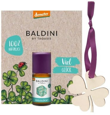 Baldini Viel Glück Mini-Duftset mit Holzkleeblatt
