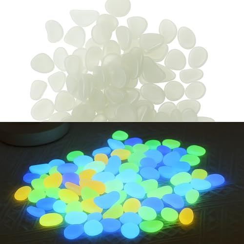 Supvox Leuchtende Steine Glow in the Dark Garten Kieselsteine 2.50X1.80X0.40Cm Aquarium Dekor Für Teiche Landschaft Und Topfpflanzen