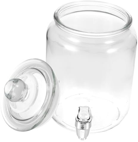 DECHOUS Jarra De Vino De Vidrio Dispensador De Bebidas Sellado De Tanque Grifo