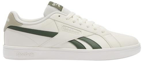 Reebok Zapatillas Deportivas Retro de Piel Blanca Court, Tiza De Tiza Verde, 42 EU