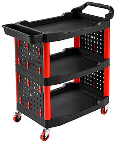 Professional Detailing Car Bottle Storage Rack Organizer, Portable Mechanics Tool Cart | Mobile Service Trolley Work Bench Station for Car Wash/Wax & Repairs - Mobile Utility Cart