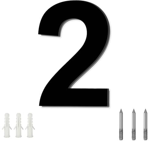 Numéro de Maison Grands - Acier Inoxydable - 8 Pouces (20 cm) Plaque Numero Maison Exterieur Numero Boite Aux Lettres - 2