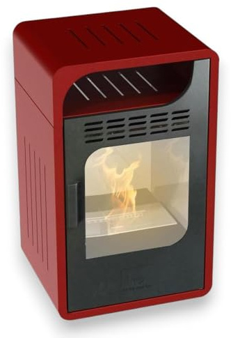 Briconess.com Stufa a bioetanolo ventilata compatta adatta ad ambienti piccoli con funzione riscaldante per mezze stagioni e bruciatore certificato