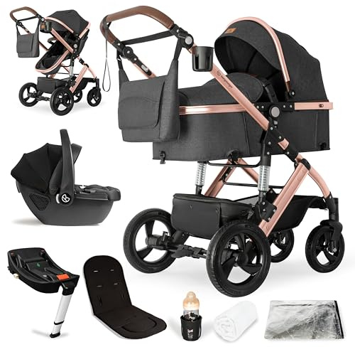 Bergsteiger Nizza Kombikinderwagen 3-in-1 Isofix Station Babyschale