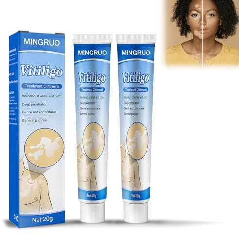 MINGRUO 2Pcs Crema vitiligine, Crema macchia bianca, Vitiligine-Cura Della Pelle Vitiligine, Crema per il trattamento della vitiligine, Crema Per La Cura Della Vitiligine