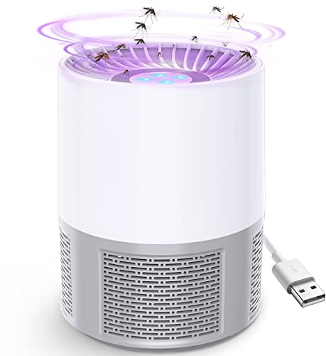 Elektrisch Fliegenfalle, Insektenvernichter Elektrisch Mückenfalle Tragbare UV Fliegenfalle Mückenschutz Stumm USB Mückenlampe Moskitoschutz Insektenfalle für Haus Aussen Camping Garten bubbacare