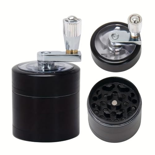 Mulino Elettrico per Cereali, Macina for noci e spezie dure for noce moscata, zenzero, sale grosso e pepe in grani, utensili manuali, frantoi per Macinare Velocemente(Noir)