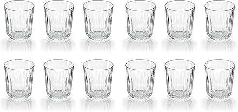 Guzzini - Gocce, Set 6 Bicchieri in Vetro Everyday, 250 ml, Trasparente (Confezione da 2)